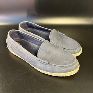 Cole Haan Women's Blue‎ Suede Espadrille Loafer Slip On Shoes Size 9.5B